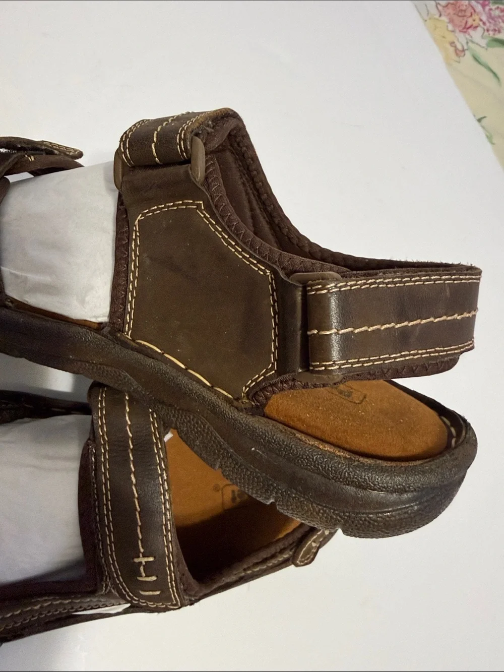 Propet Men’s JORDY Brown Adjustable Strap Sandals New never worn